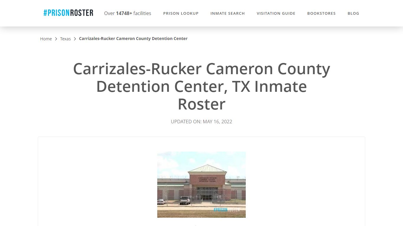 Carrizales-Rucker Cameron County Detention Center, TX Inmate Roster